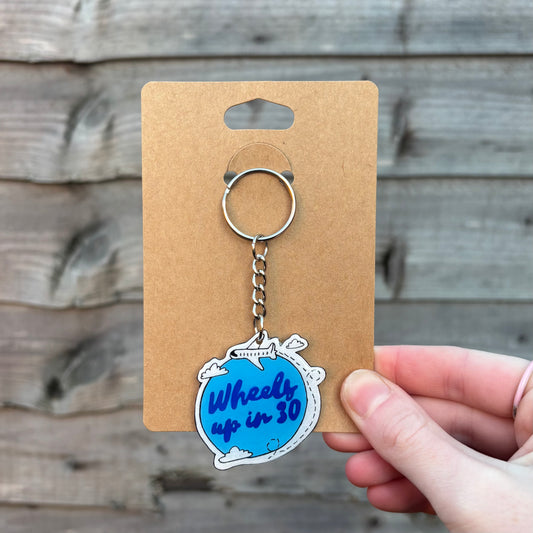 Wheels Up In 30 Keyring