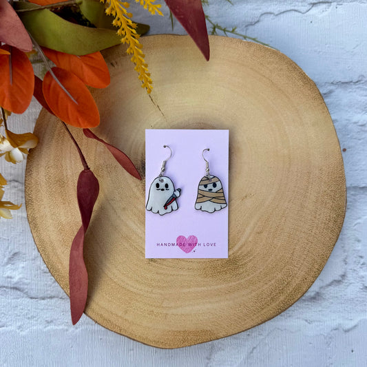 Ghost Horror Character Earrings