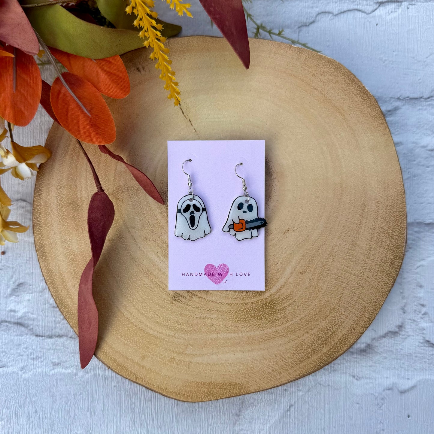 Ghost Horror Character Earrings