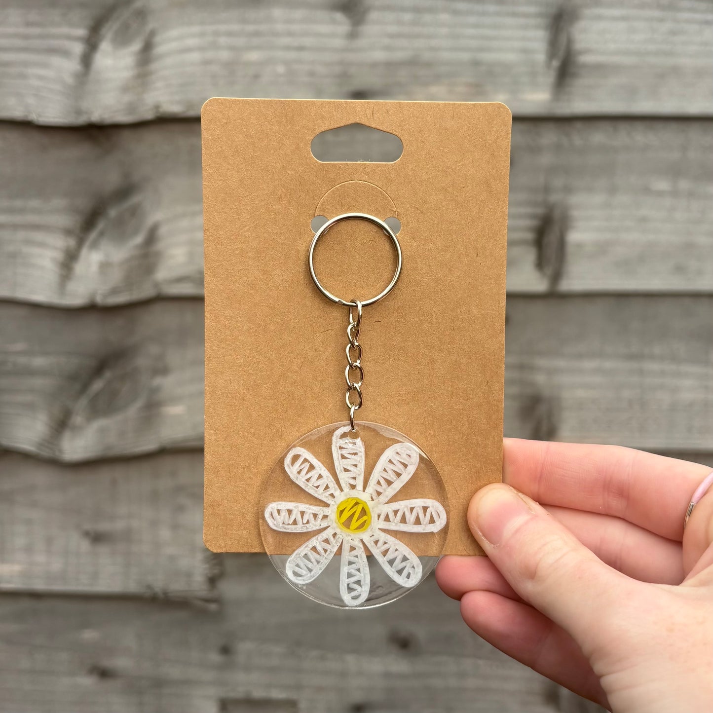 Daisy Flower Keyring