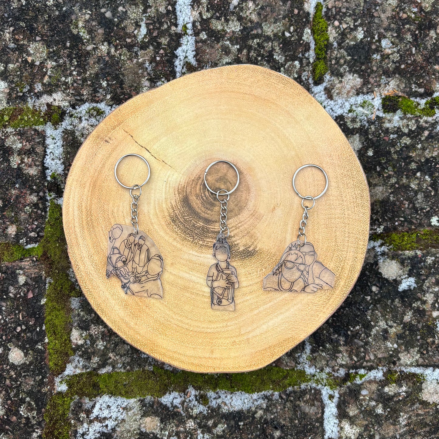 Custom Portrait Outline Keyring