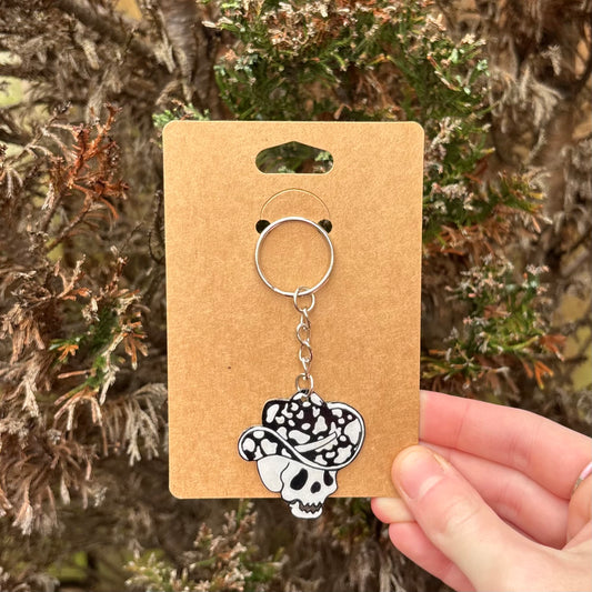 Cowboy Skull Keyring
