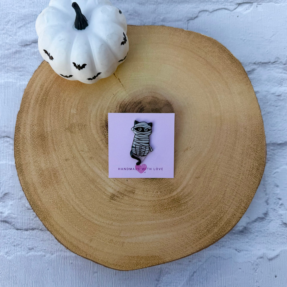 Black Cat Halloween Pin Badges