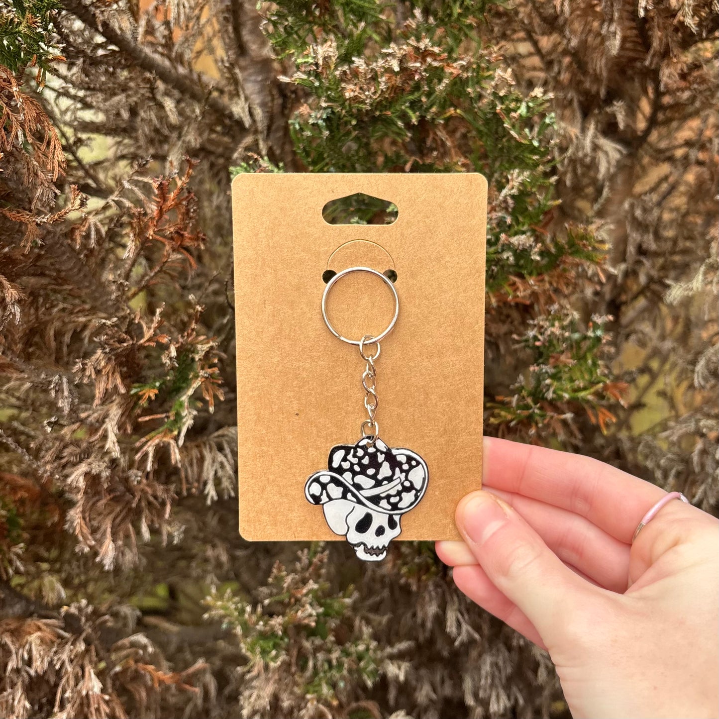 Cowboy Skull Keyring