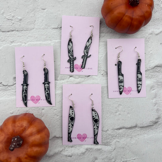 Horror Movie Knife Earrings