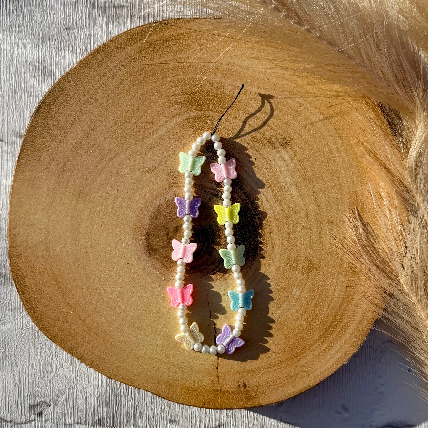 Butterfly Pearl Phone Charms