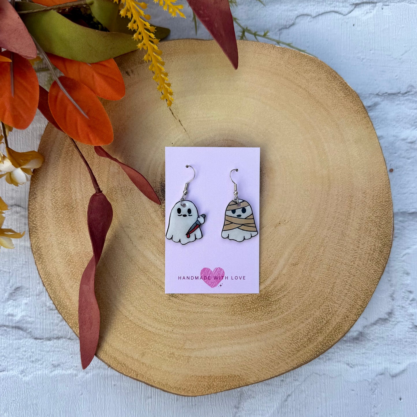 Ghost Horror Character Earrings