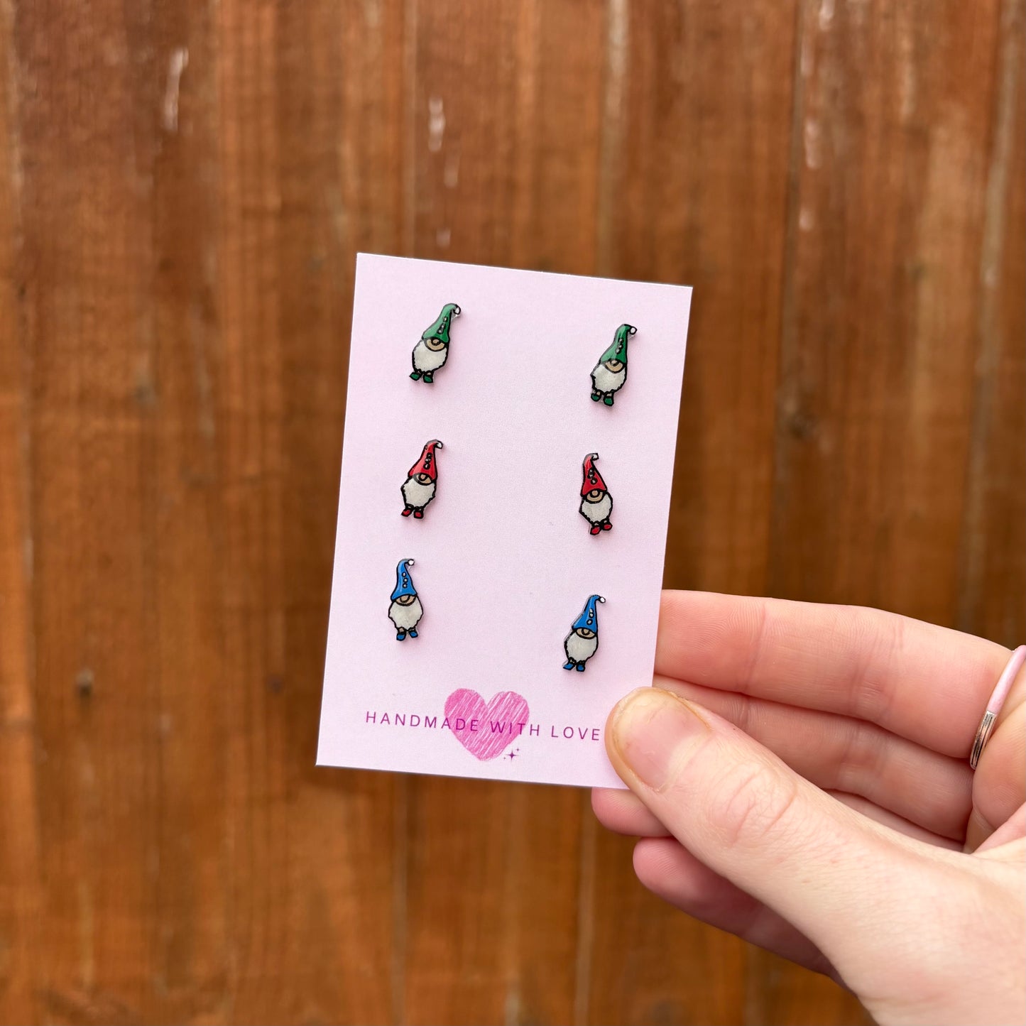 Christmas Gnome Studs