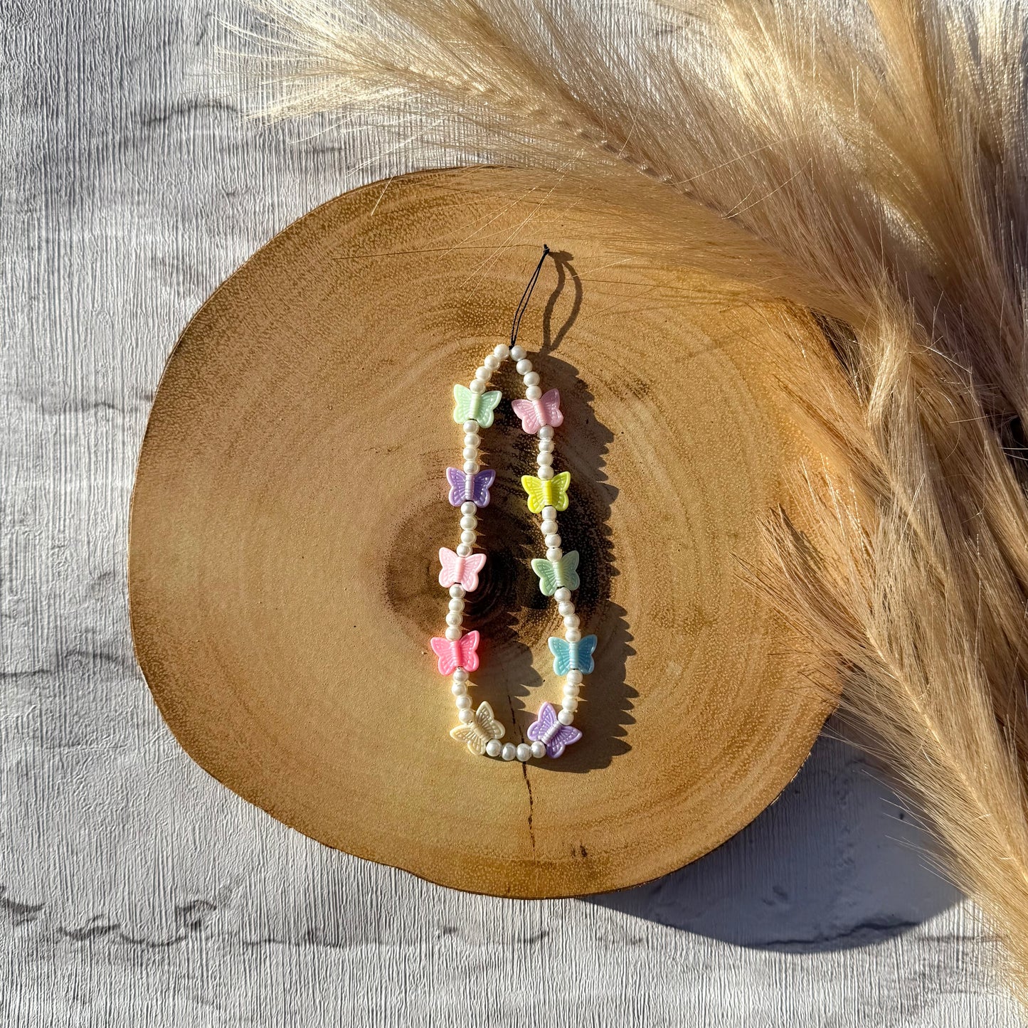 Butterfly Pearl Phone Charms