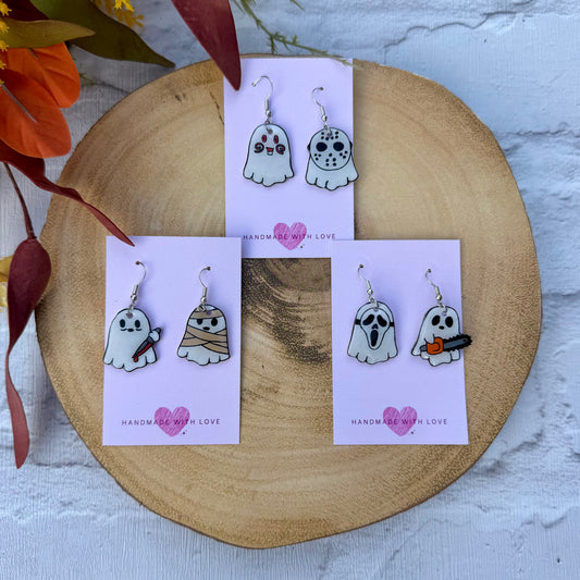 Ghost Horror Character Earrings