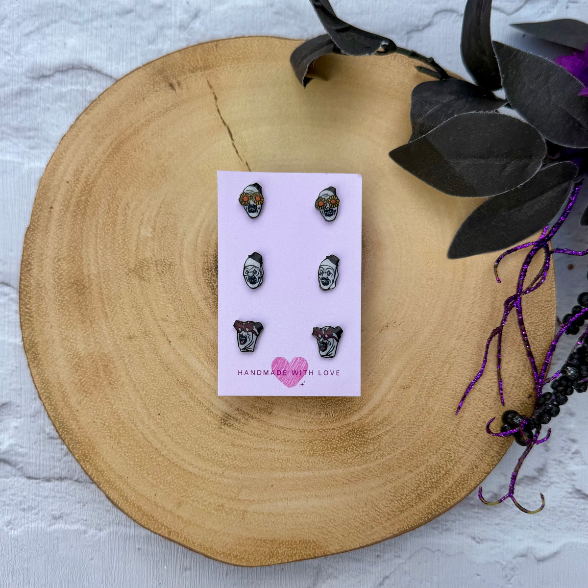 Art The Clown Stud Earrings
