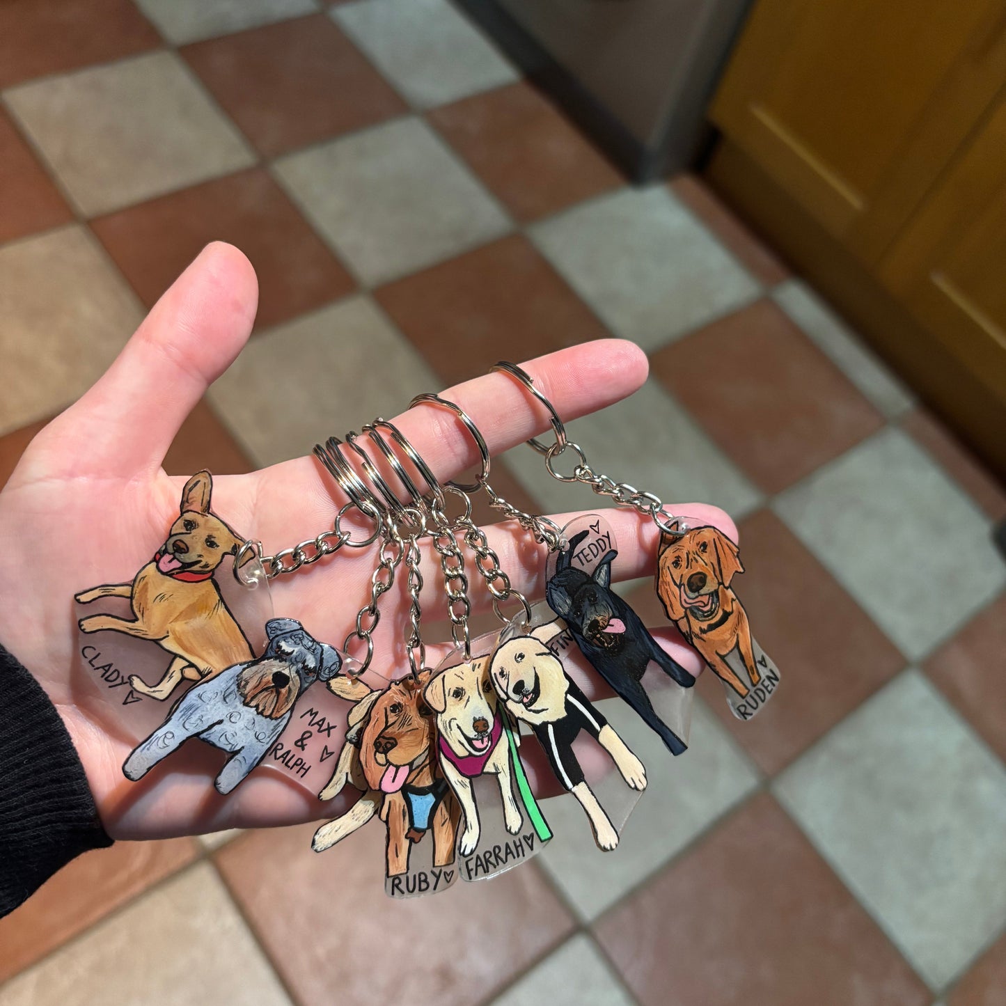 Dog Portrait Keyring