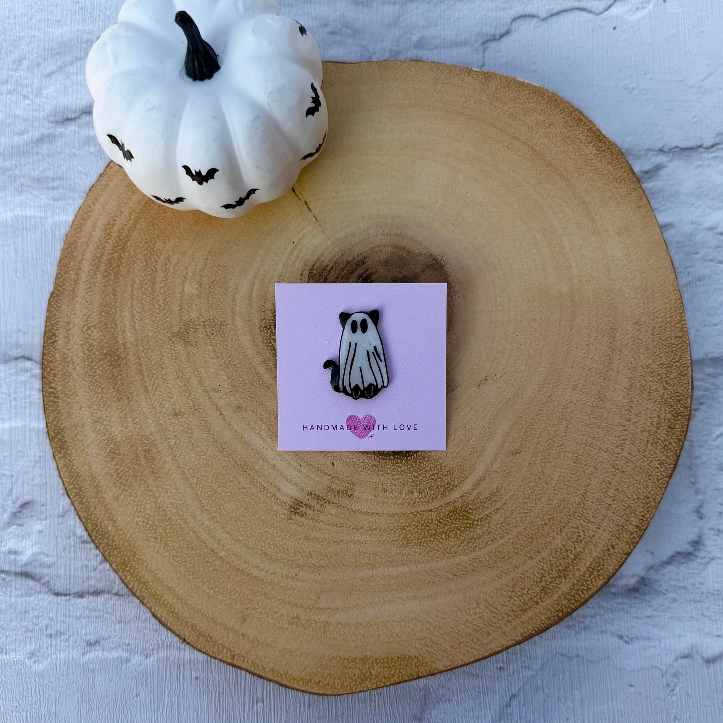 Black Cat Halloween Pin Badges