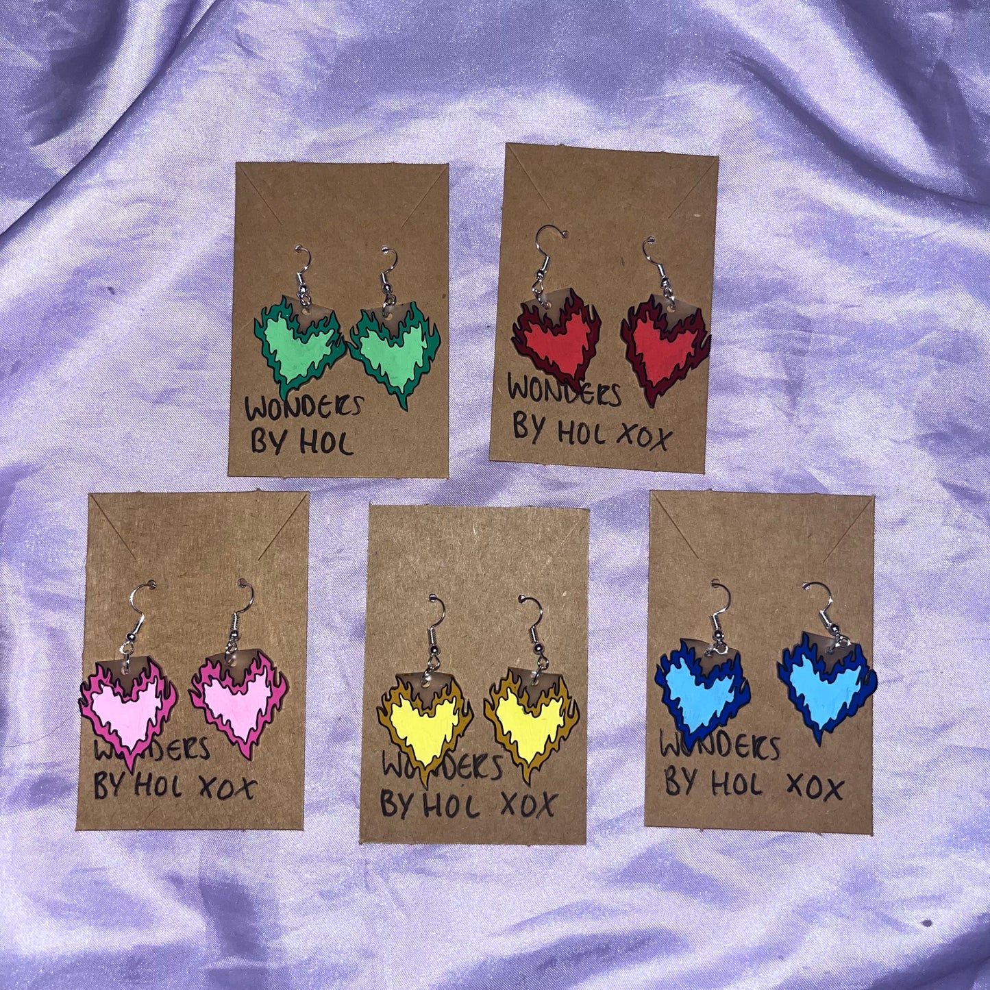 Fire Heart Earrings