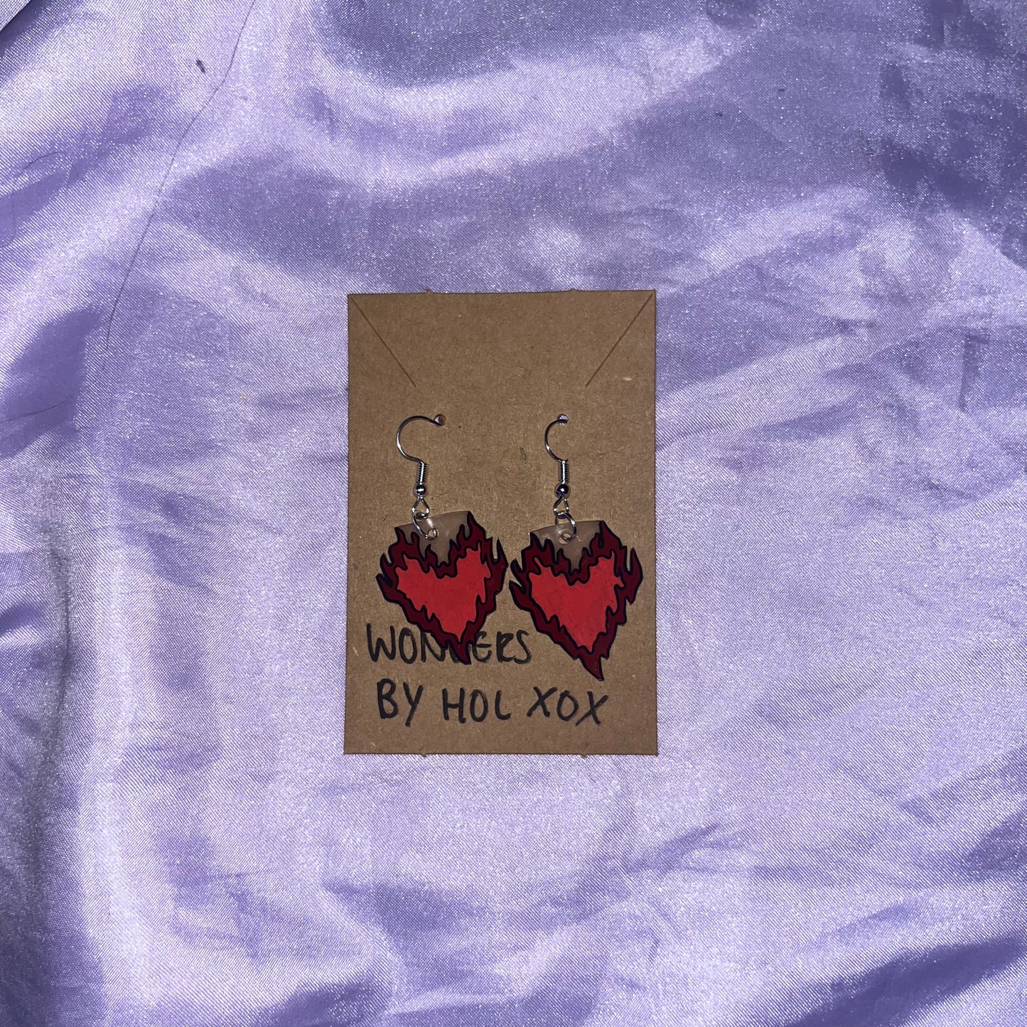 Fire Heart Earrings